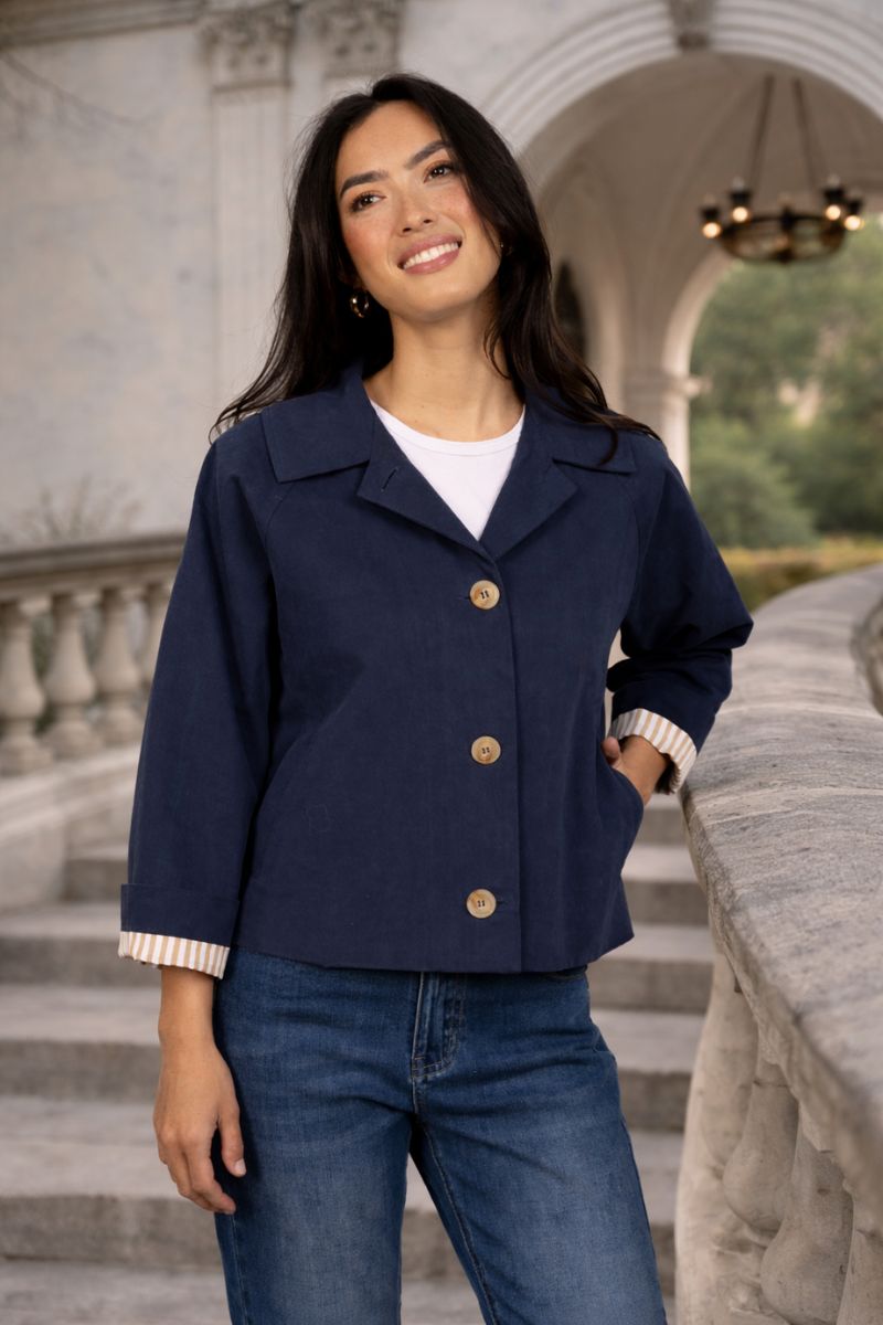 Dash Coat in Navy by Humidity Lifestyle