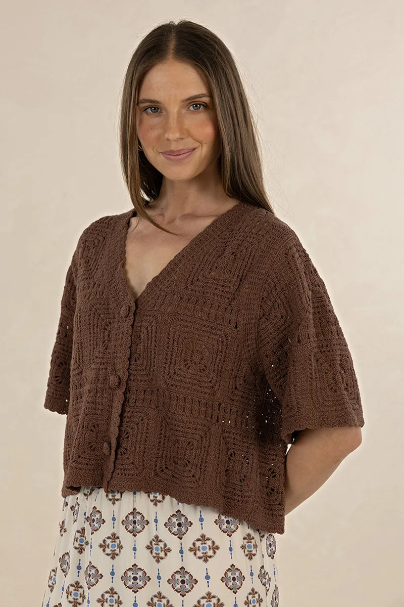 Humidity Lifestyle Dylan Cardigan – Mocha – HS26101