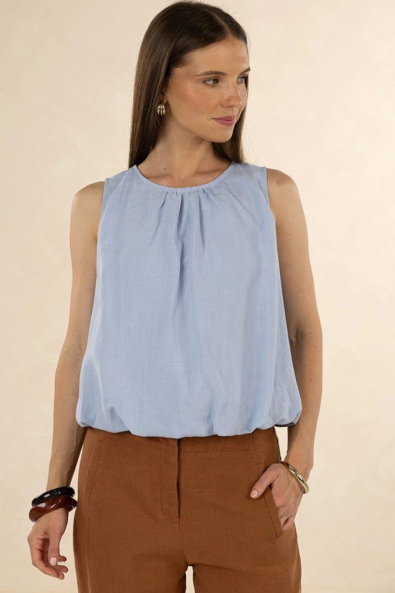 humidity lifestyle hs26217 samara top dove blue front