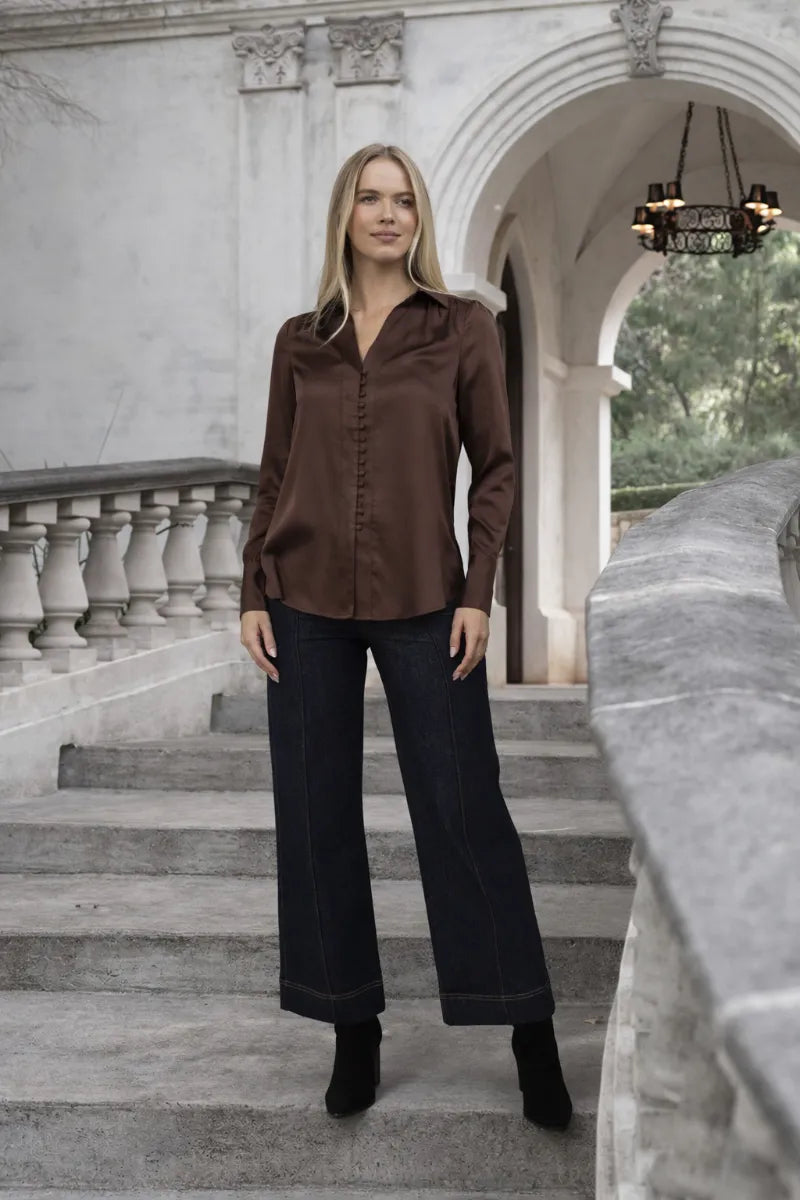 Poppy Shirt in Cocoa by Humidity Lifestyle