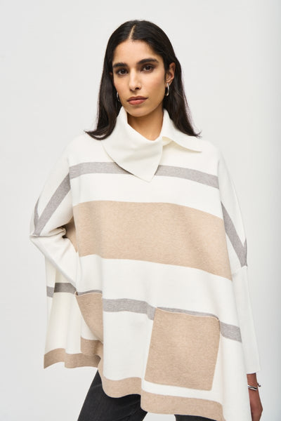 jacquard-sweater-knit-poncho-in-vanilla-oatmeal-melange-grey-joseph-ribkoff-front-view_1200x