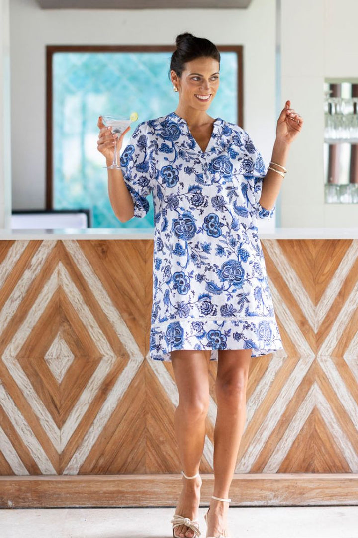 Rosa Shift Dress in Jardin Print by Humidity Lifestyle in XS / jardin_print