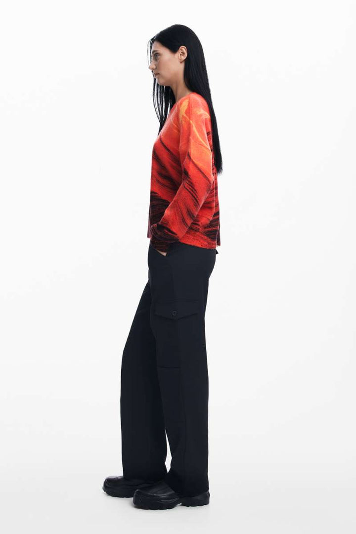 Jers Vaughan Pullover in Orange 24WWJF48 by Desigual