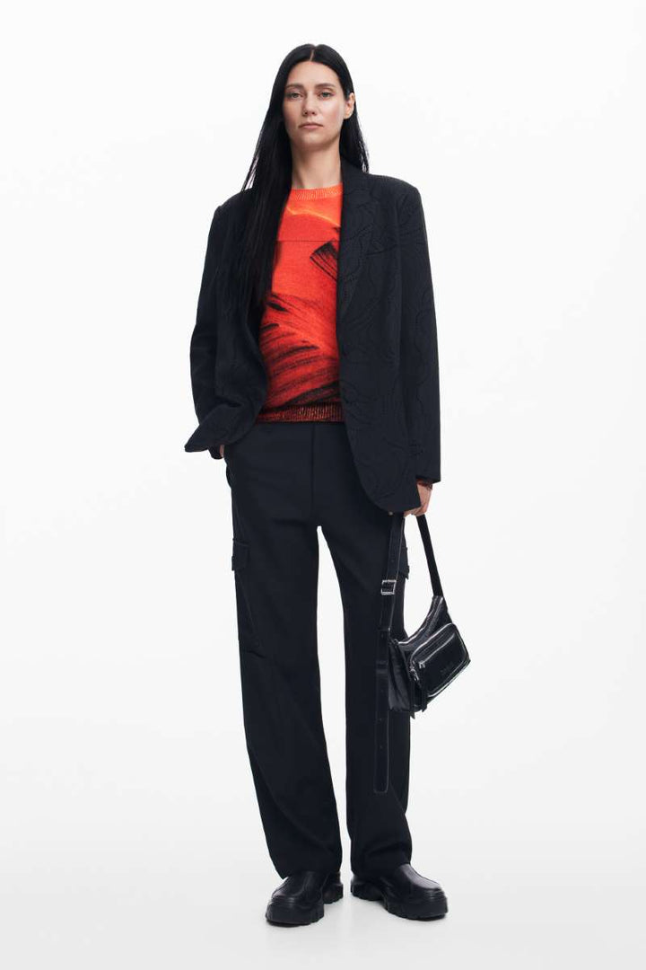 Jers Vaughan Pullover in Orange 24WWJF48 by Desigual