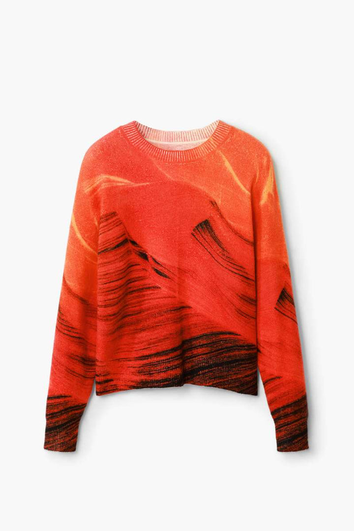 Jers Vaughan Pullover in Orange 24WWJF48 by Desigual
