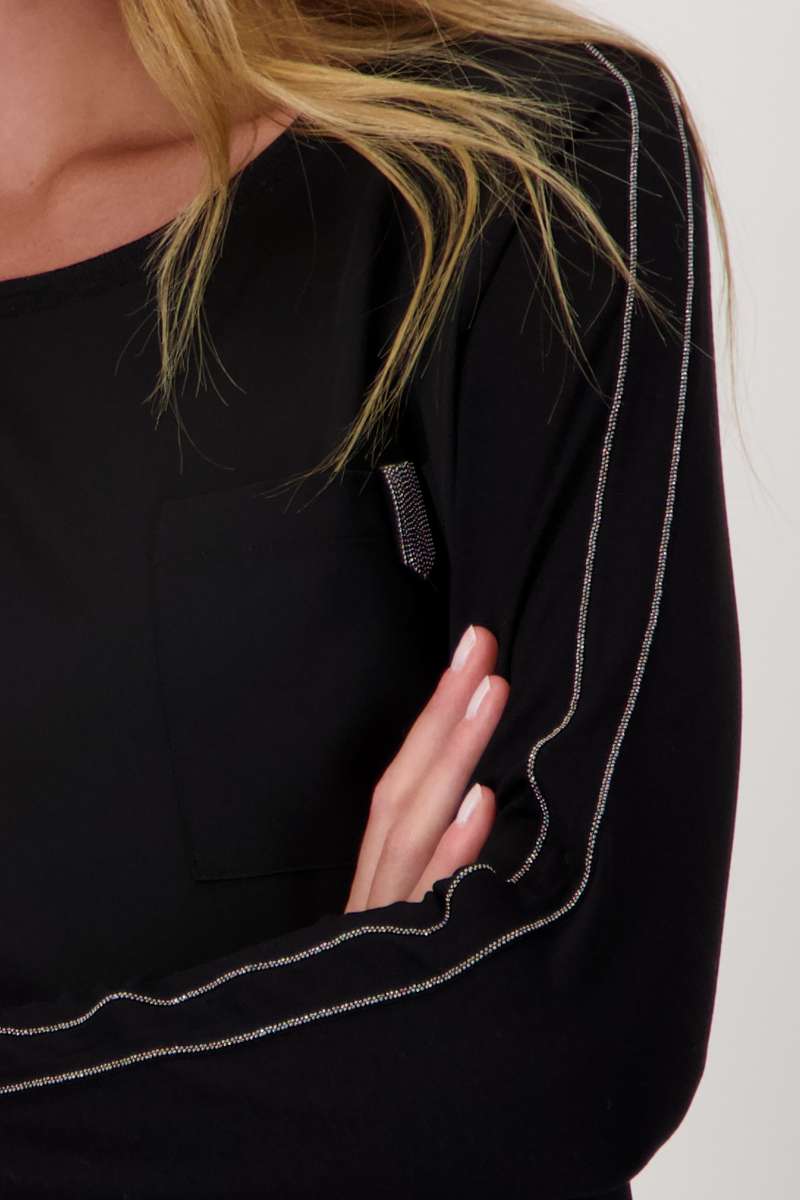 Jersey Blouse in Schwarz 808642MNR by Monari