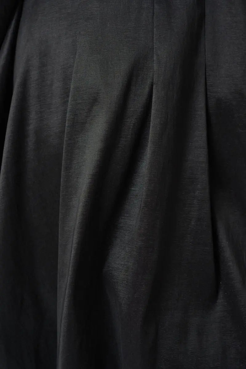 Joseph Ribkoff black stretch taffeta fabric close up