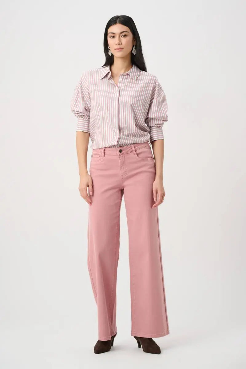 Goldie Wide-Leg Stretch Jean – Vintage Rose by Joseph Ribkoff