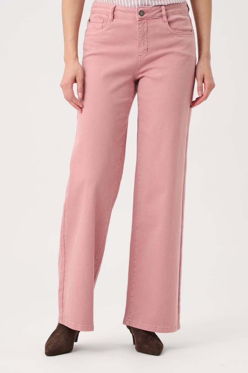 Joseph Ribkoff Goldie wide leg jeans vintage rose full length