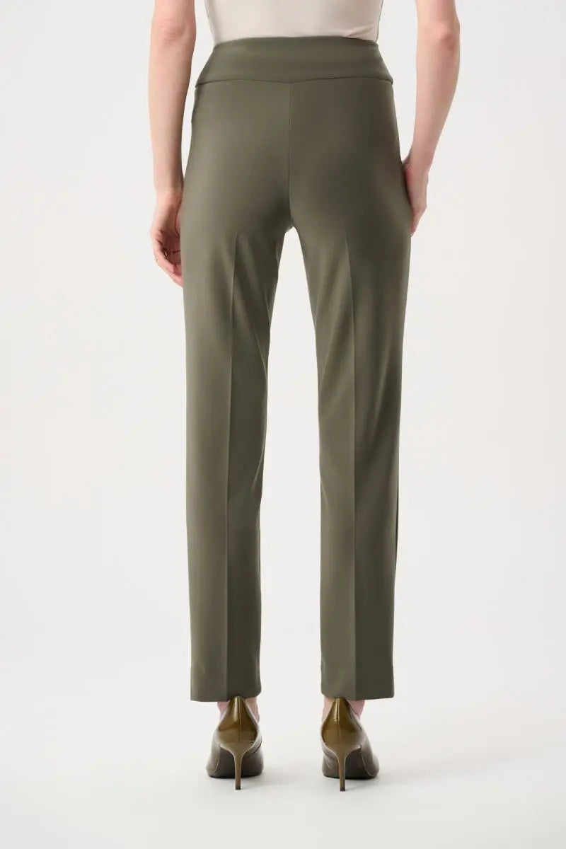 Woman wearing Wonder Pant in Avocado by Joseph Ribkoff style 144092 back