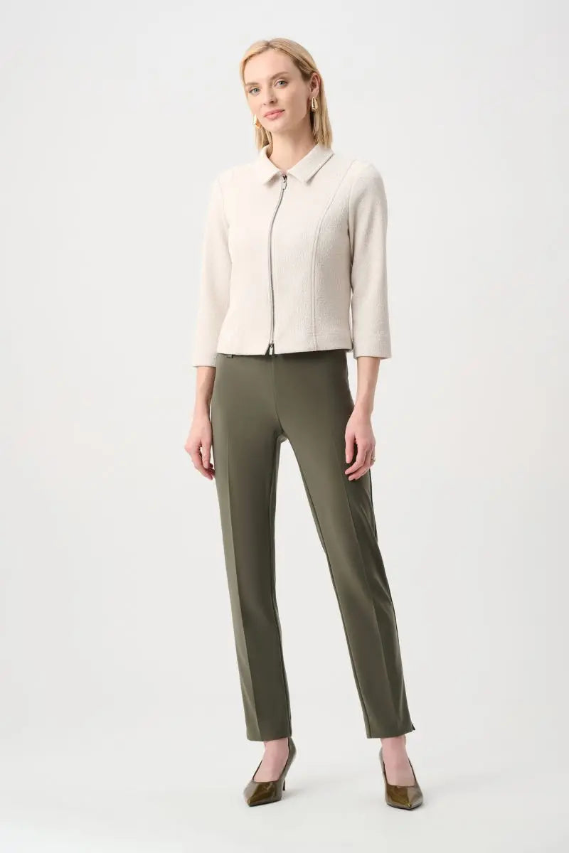 The Wonder Pant A Classic Tailored Slim Pant 144092 in Avocado by Joseph Ribkoff