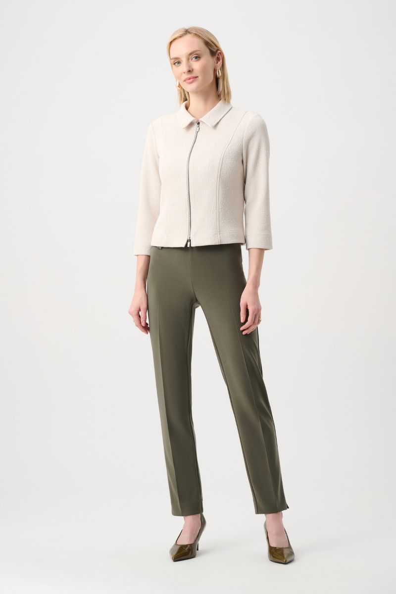 The Wonder Pant A Classic Tailored Slim Pant 144092 in Avocado by Joseph Ribkoff