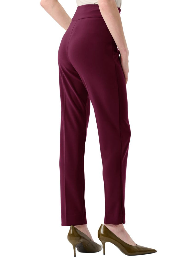 Woman wearing Wonder Pant in Elderberry by Joseph Ribkoff style 144092 side