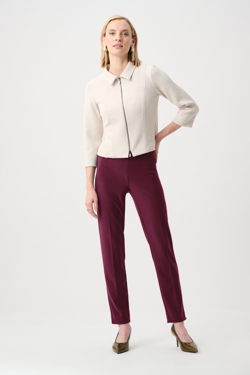 The Wonder Pant A Classic Tailored Slim Pant 144092 in Elderberry by Joseph Ribkoff