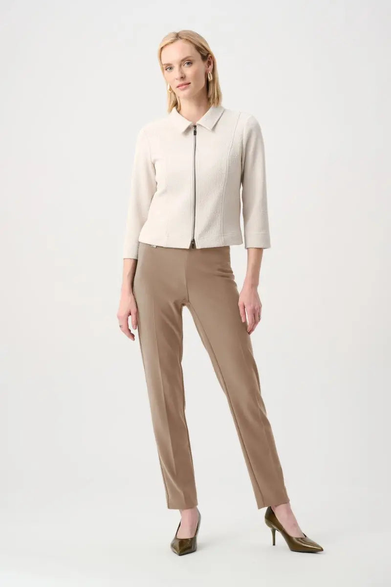 The Wonder Pant A Classic Tailored Slim Pant 144092 in Mink by Joseph Ribkoff