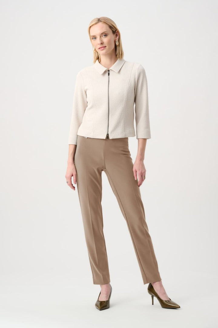 Woman wearing Wonder Pant in Mink by Joseph Ribkoff style 144092 front