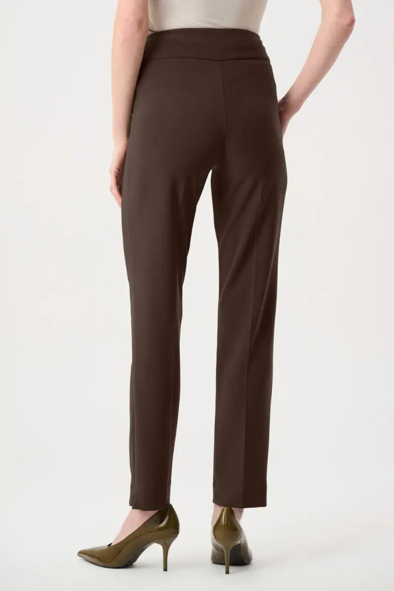 Woman wearing Wonder Pant in Mocha by Joseph Ribkoff style 144092 back view