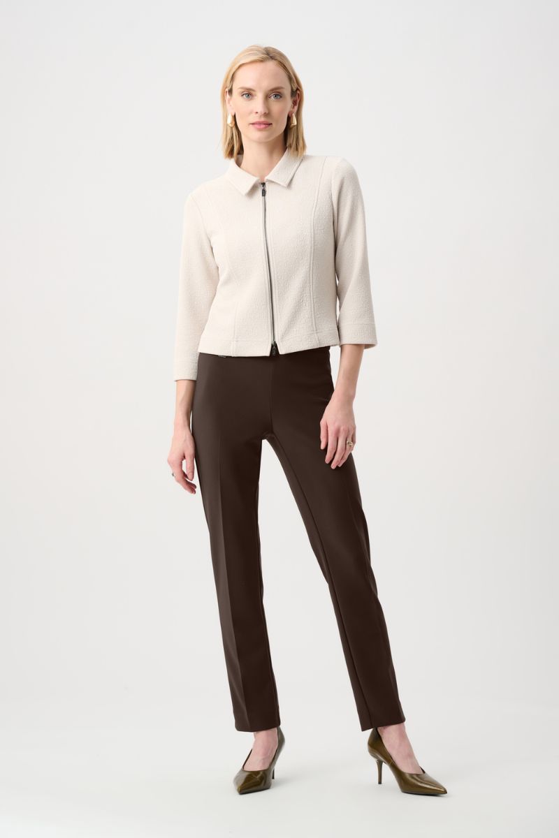 The Wonder Pant A Classic Tailored Slim Pant 144092 in Mocha by Joseph Ribkoff