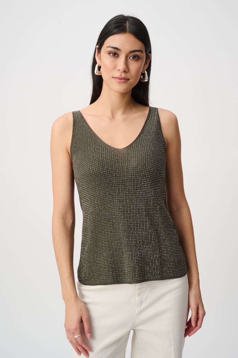 Shimmer Rib Camisole in Avocado by Joseph Ribkoff – 252915