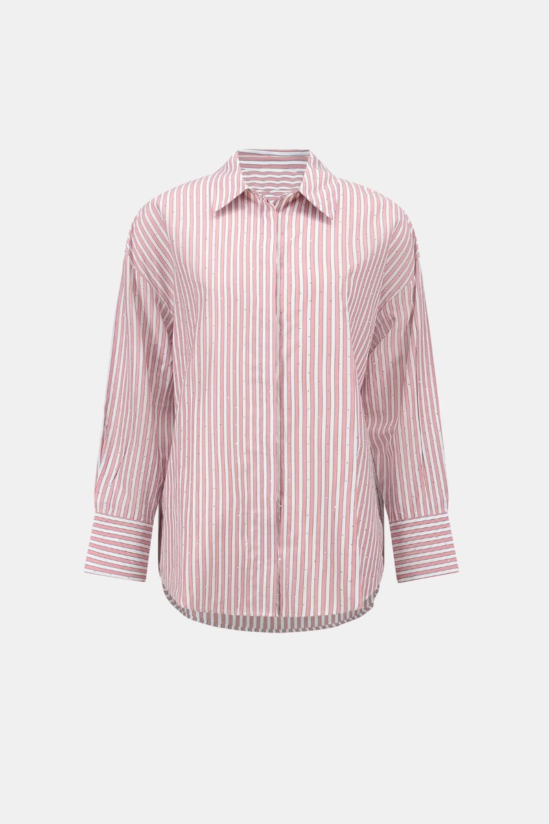 Iron on detail and stripe texture Joseph Ribkoff blouse 261931