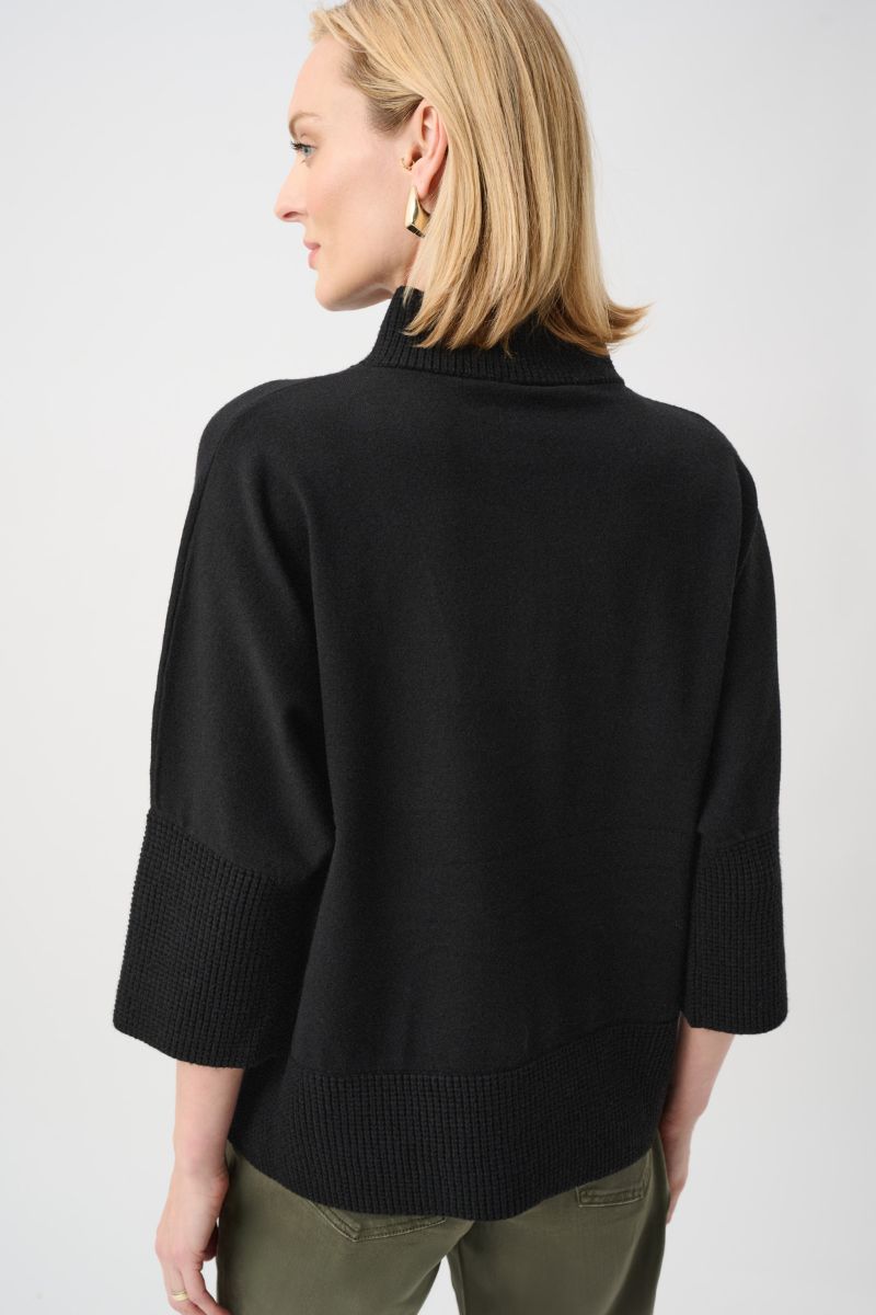 Joseph Ribkoff knit back view simple silhouette black 263937