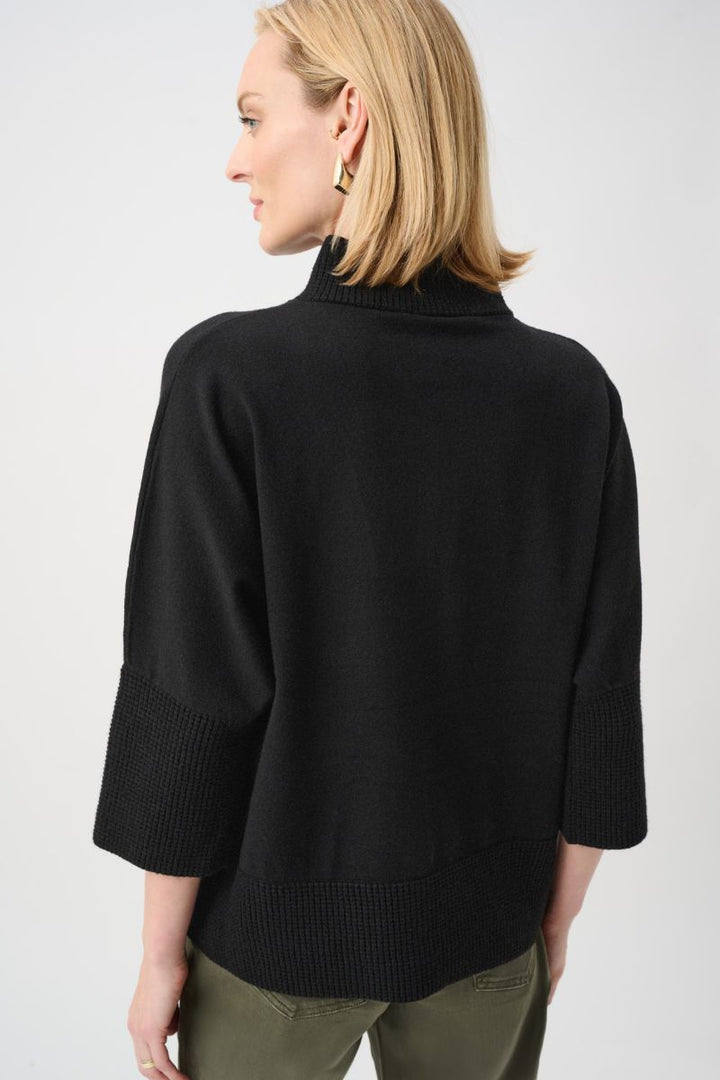 Joseph Ribkoff knit back view simple silhouette black 263937