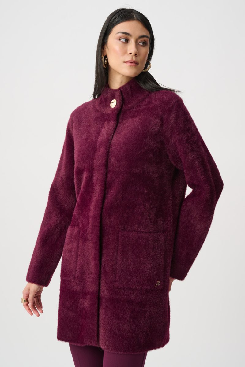 Woman wearing sweater coat by Joseph Ribkoff style 263955 front