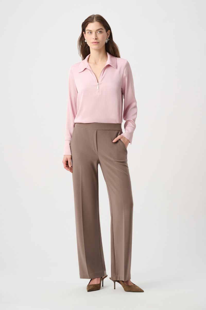 Joseph Ribkoff Soft Blush Satin Top long sleeve