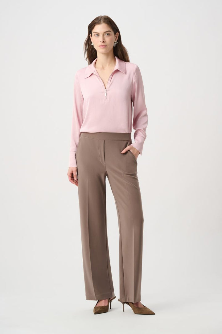 Joseph Ribkoff Soft Blush Satin Top long sleeve