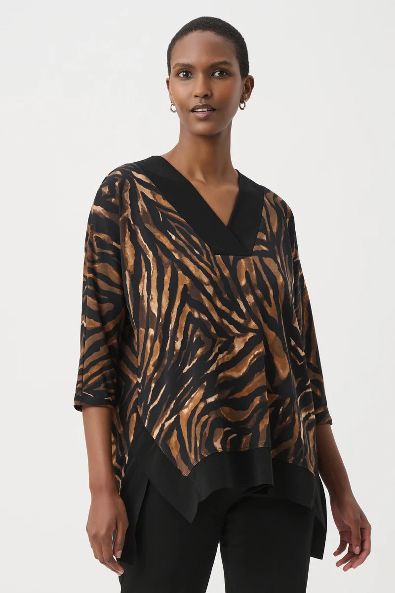 Joseph Ribkoff Animal Print V-Neck Tunic 264227