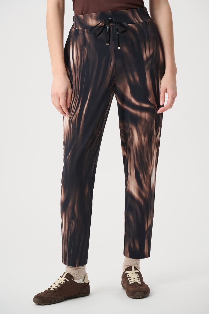 Joseph Ribkoff Sport printed jogger pant 264623 waistband and drawstring with metal tip detail