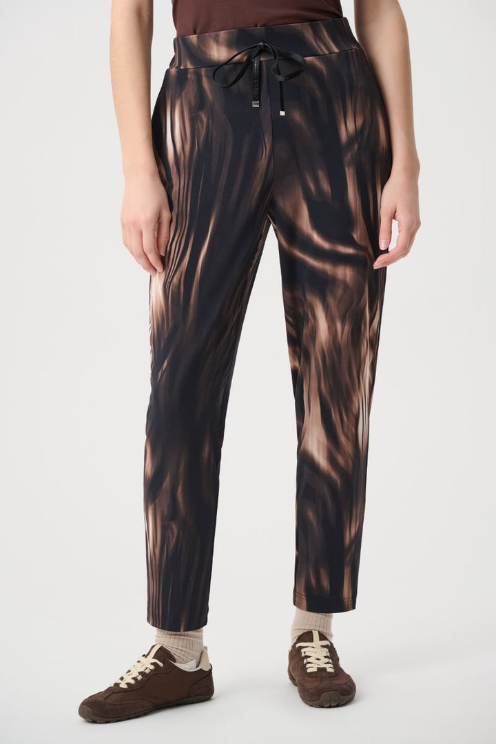 Joseph Ribkoff Sport printed jogger pant 264623 waistband and drawstring with metal tip detail