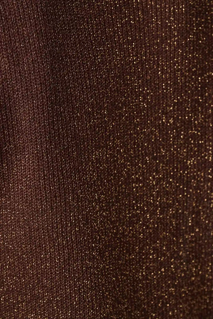 Joseph Ribkoff 264929 Mahogany metallic knit fabric and rhinestone detail