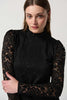 lace-fitted-top-with-long-puff-sleeves-in-black-joseph-ribkoff-front-view_1200x