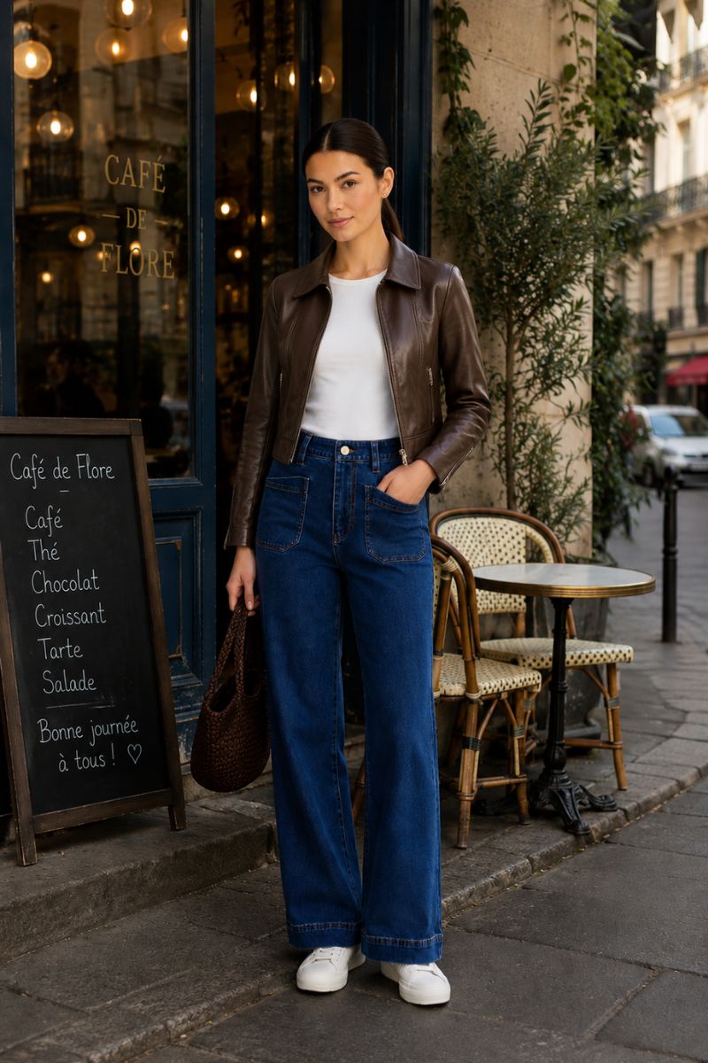 Rome Jean NLA2684 en blanc par Lania The Label