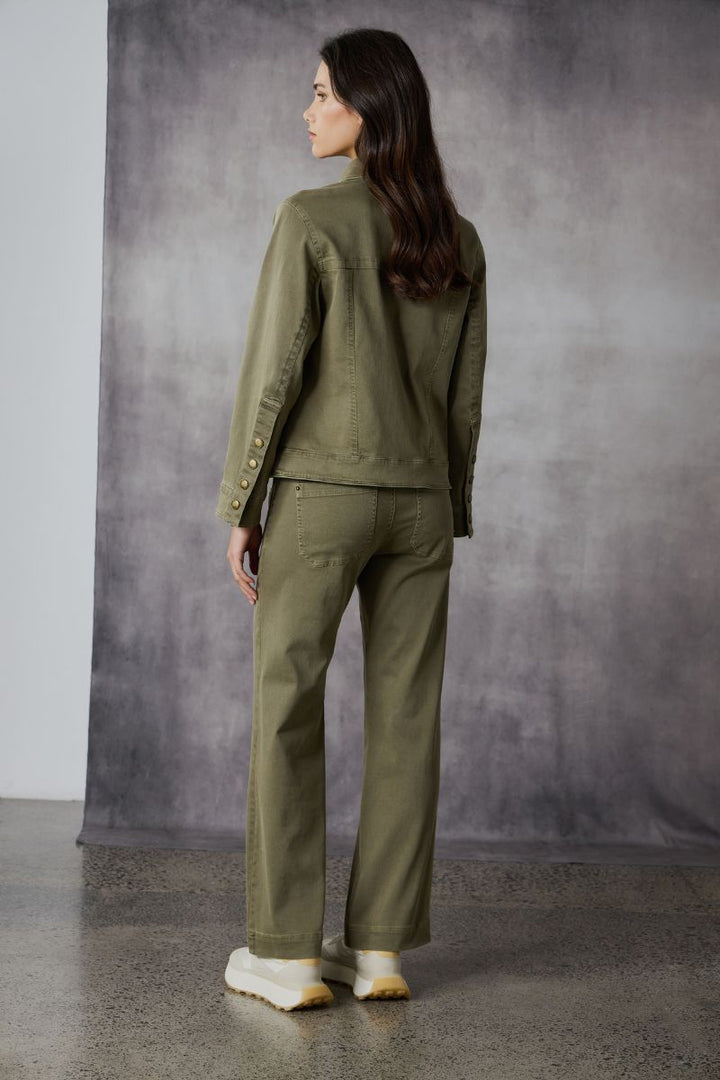 Lania The Label Chrome Jean in Olive by Lania the Label in 8 / olive-1