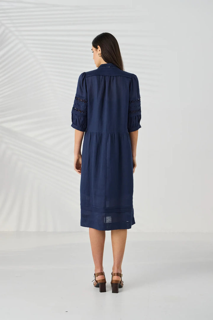 Lania the Label Spiral Dress NLA4077 in Sapphire - front detail