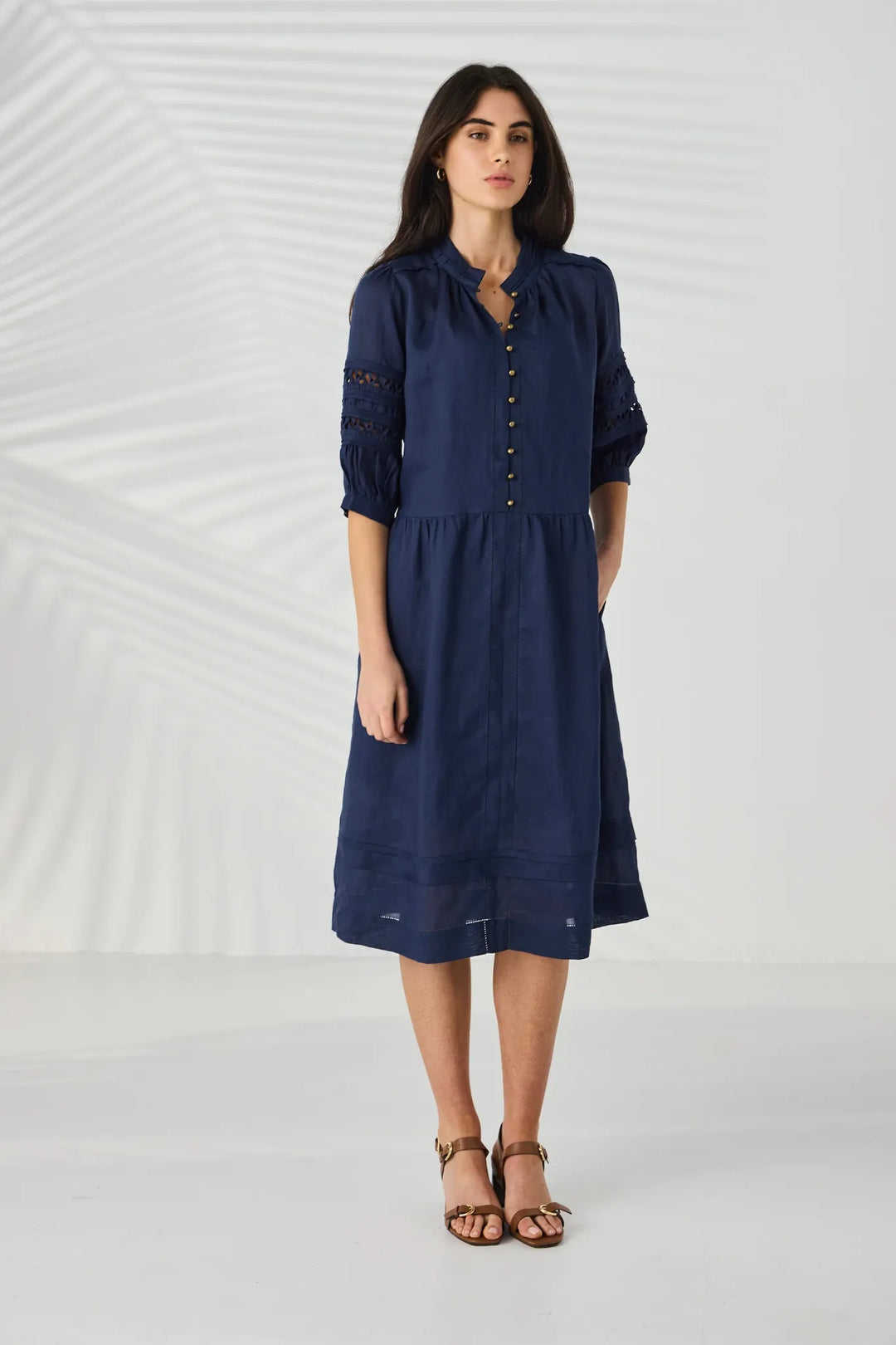 Lania the Label Spiral Dress NLA4077 in Sapphire - front view