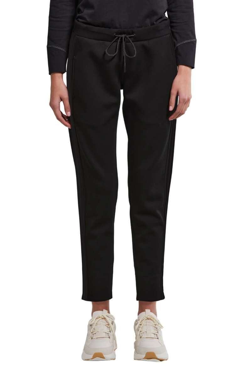 Woman wearing Chiara Jogger in Black/Black by Lania The Label 3563B front view