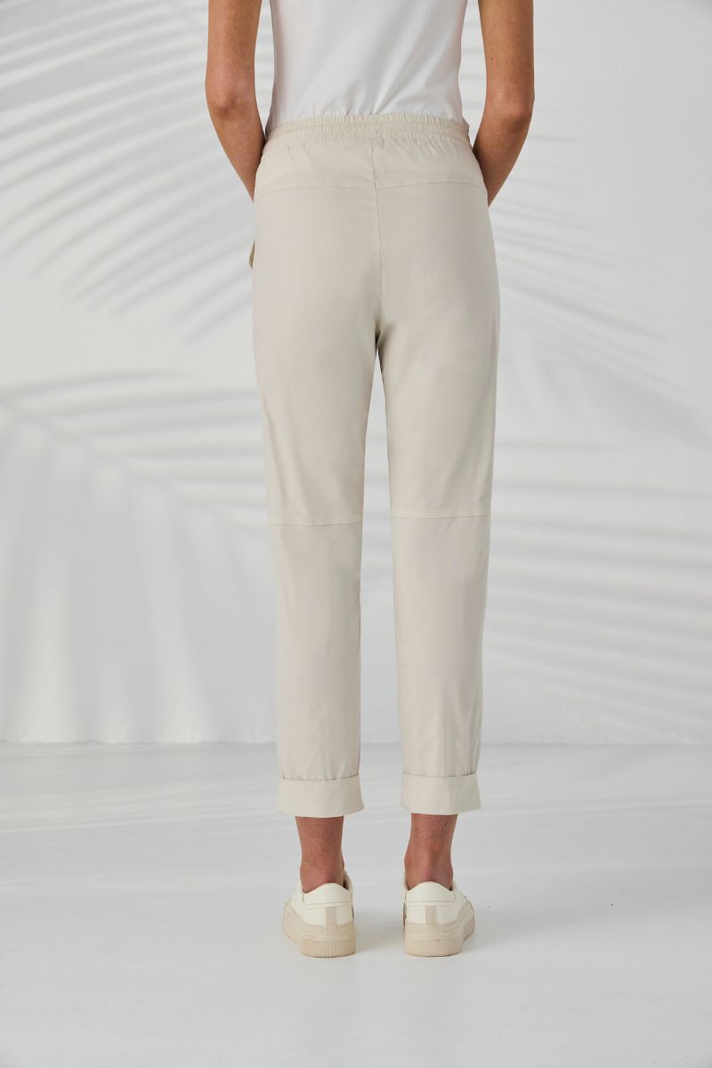 Lania Port Pant almond back view relaxed fit NLA2743C