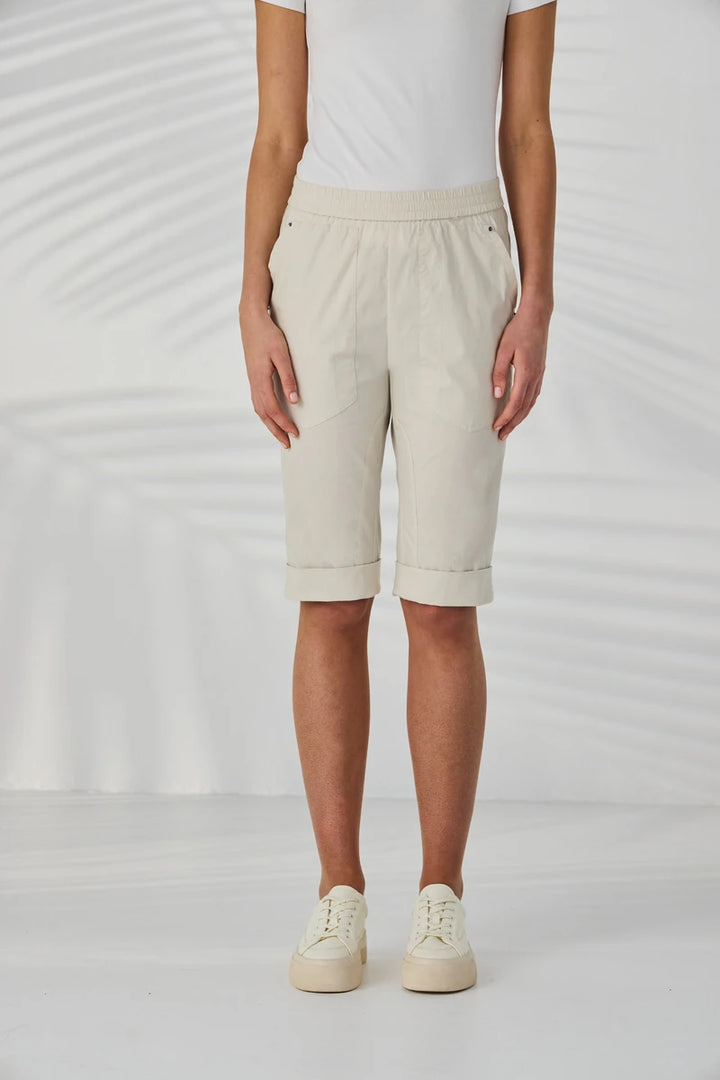 Lania The Label LTL Cuffed Short NAL2790C in Almond front view
