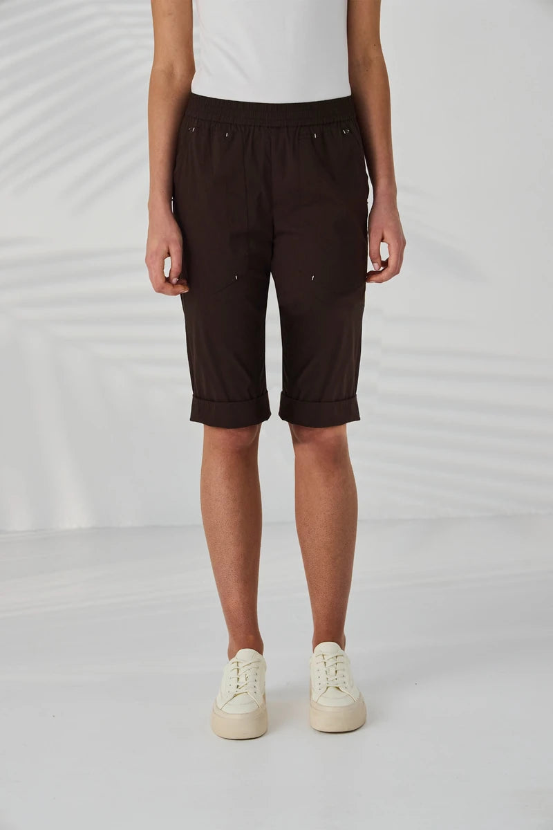 Lania The Label LTL Cuffed Short NAL2790C in Cocoa – front view
