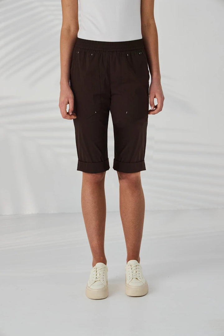Lania The Label LTL Cuffed Short NAL2790C in Cocoa – front view