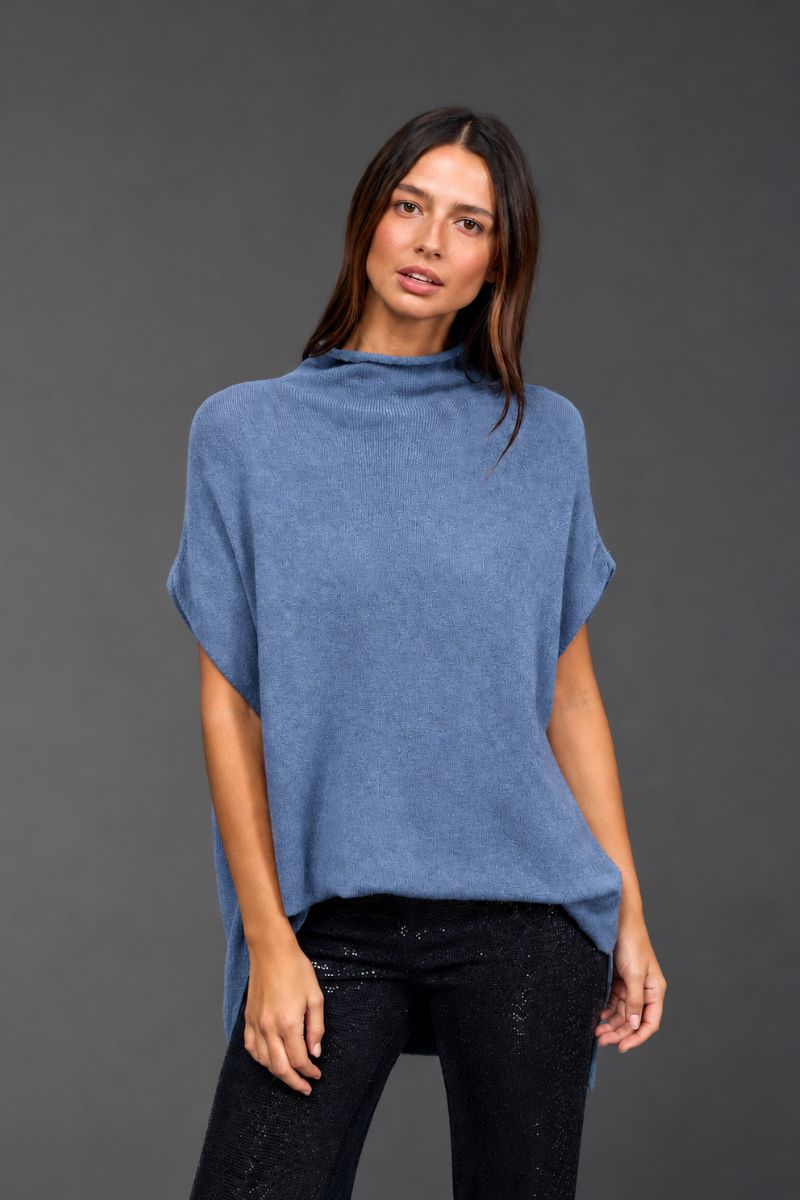 Lauren Vidal Judi Tunic Sweater Denim