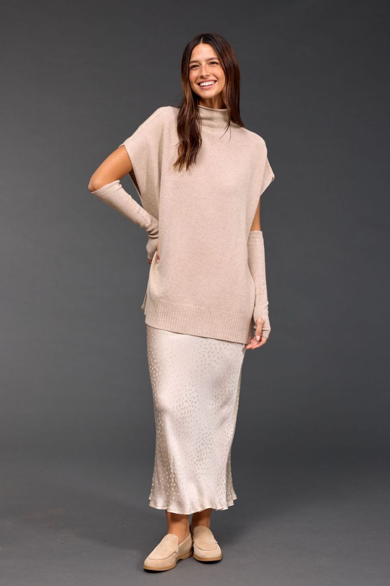 Lauren Vidal Judi Tunic Sweater Sable