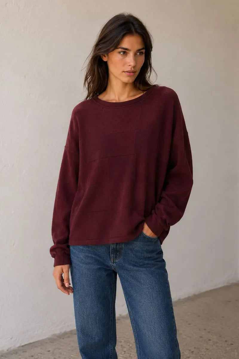 Lauren Vidal Kylan Sweater Rich Plum