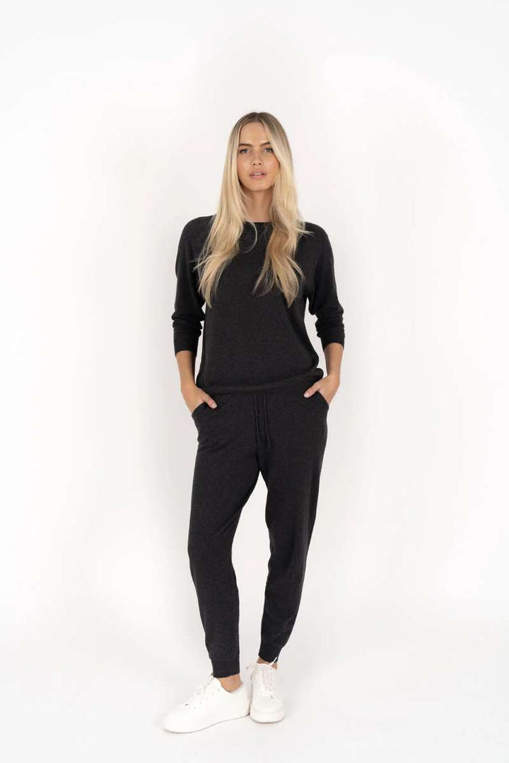 Lexie Sweater in Charcoal HW25603 by Humidity Lifestyle in Charcoal, size XS