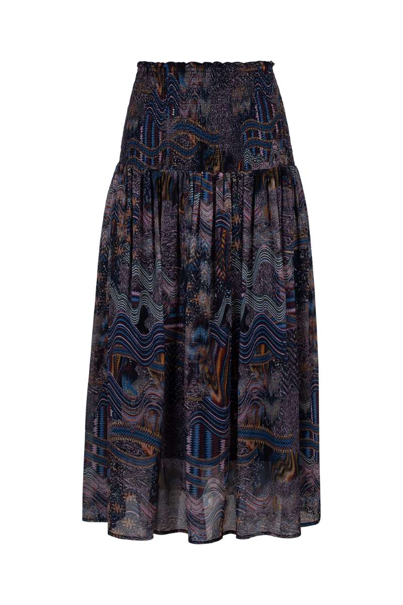 Liberty Skirt in Indigo Multi LS2921 by Loobie's Story