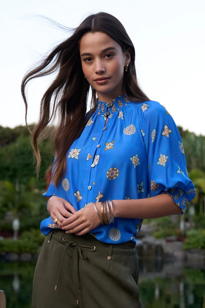 Loobie's Story Dambulla Shirt Azure Multi – LS3305
