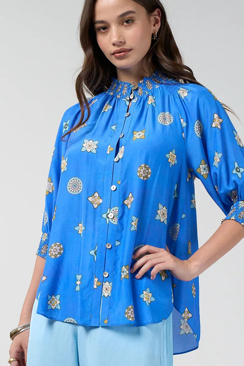Loobie's Story Dambulla Shirt Azure Multi – LS3305